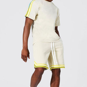 Ensemble de sport décontracté respirant de haute qualité pour hommes, tenue de sport d'été, ensemble deux pièces, streetwear, confortable, doux pour la peau - Product Image 3