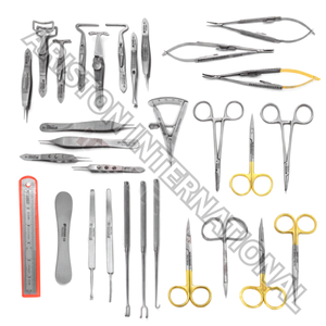 Kit de Instrumentos Quirúrgicos de Acero Inoxidable para Blefaroplastia Ariston International AI-Blepharoplasty, 30 Piezas, Reutilizable, para Operaciones de Párpados, con Certificación CE - Product Image 4