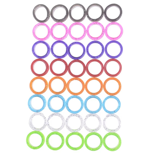 5pcs Professional Pet Grooming Scissors Protector Cutting Curved <b>Thinning</b> Shears Silicone Finger <b>Ring</b> 0.79 Inch Diameter - Product Image 3