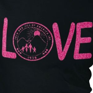 Men's <b>Black</b> Short Sleeve Crew Neck T <b>Shirt</b> with Pink LOVE Lettering and Circular Emblem Graphic Stylish Casual Everyday Fashion - Product Image 5