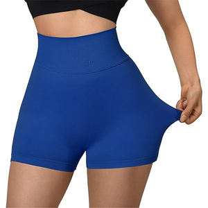 New Arrived Women's Gym <b>Shorts</b> with Trending Style Pure Quality Private Label Elastic Waist Washed <b>Technics</b> Logo Decoration - Product Image 2