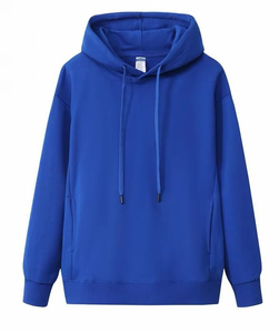 Unisex Purple Fleece Hooded Sweatshirt Oversized Regular Fit Casual Solid Color Pocket Design Autumn Wear <b>Men's</b> hooded - Product Image 4