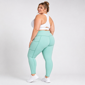 High Waist Women's Plus Size Leggings Full Length Gym <b>Tights</b> Workout Wear Compression Pants Spandex/Polyester Stretch - Product Image 5