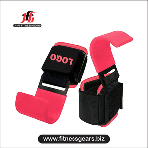 ตะขอเกี่ยวยกน้ำหนัก JUST FITNESS แบบหนาพิเศษ กันลื่น ระบายอากาศได้ดี (วัสดุสแปนเด็กซ์/โพลีเอสเตอร์) ปรับแต่งสีและขนาดได้ สำหรับใช้ในยิม - Product Image 2