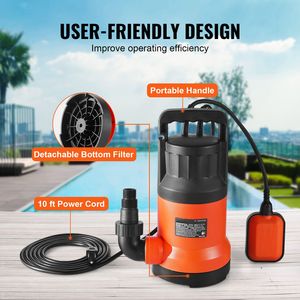 Pompa Sommergibile da 1 HP, 4000 GPH, ad Alta Portata, con Prevalenza di 31 Piedi, Pompa per Pozzo, Pompa Utilitaria Portatile da 10 Piedi di Lunghezza - Product Image 5