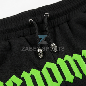 Shorts de basket-ball en mesh à bords flamboyants de qualité supérieure, légers, streetwear, shorts d'entraînement sportifs pour hommes chez ZABEX SPORTS - Product Image 3