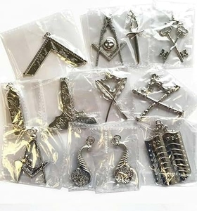 Masonic Master <b>Collar</b> Jewel Gold-Plated Religious Theme Blue Lodge Regalia Badge Emblem Zinc Alloy Hard Enamel Business - Product Image 5