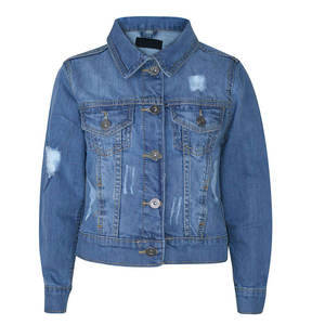 Veste en jean de qualité supérieure en mélange de coton épais avec coutures durables et coupe moderne - Product Image 1