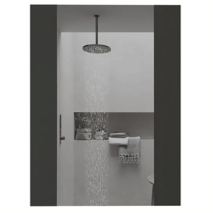 Specchio da bagno Wengue nero rettangolo Barrington - Product Image 4