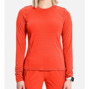 Nurse Cotton Long Sleeve <b>Scrub</b> <b>Tops</b> Custom Logo High Quality Underscrubs - Product Image 1