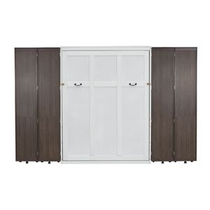 Cama plegable Espresso Queen con puertas de almacenamiento, concepto de cama empotrada en la pared - Product Image 5
