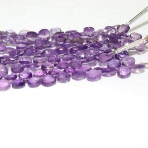 Excelente Gema Suelta de Amatista Brasileña Natural Facetada en Forma de Rondelle con Diseño de Perforación Lateral en Forma de Corazón para la Fabricación de Joyas - Product Image 1