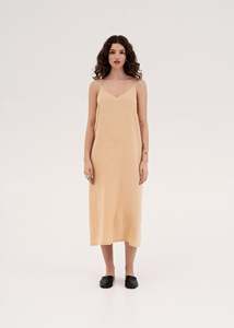 Vestido de Lino para Mujer, Estilo Slip, Tirantes Finos, Midi, Casual, Holgado, para Playa - Product Image 3