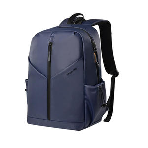 Minimalist Camel <b>Brown</b> Laptop <b>Backpack</b> Water Resistant Urban Commuter Bag with Vertical Front Zipper for Men and Women - Product Image 6