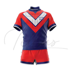Nueva Llegada, Uniforme de Rugby de Manga Corta, Transpirable, de Talla Grande, con Diseño Personalizado y Estampado por Transferencia de Calor, Ropa de Entrenamiento - Product Image 4