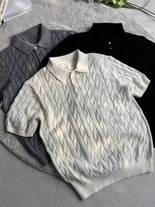 เสื้อเชิ้ตผู้ชายทรงสลิมฟิต ปักลาย แห้งเร็ว ระบายอากาศดี สไตล์กอล์ฟ ลำลอง ใส่สบายสำหรับฤดูร้อน ติดกระดุม - Product Image 2