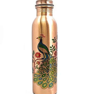 Hot Selling Printed Pure Copper 2L Water Bottle with Lid Promotional Drinkware for School Office Gym Yoga & Stores - Product Image 1
