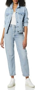 Veste en jean classique pour femme, coupe ajustée, boutonnée, style décontracté streetwear, en coton, confort quotidien - Product Image 2
