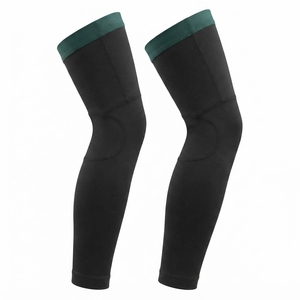 Manchons de cyclisme respirants 100 % polyester, noir avec bordure vert citron, protection anti-UV, unisexe, pour adultes, vêtements de sport – Grande Vente - Product Image 2