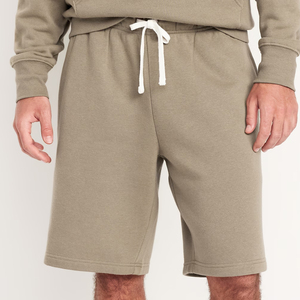 Shorts Bermuda pour Homme en Khaki Uni, Écologiques, Respirants, avec Cordon de Serrage à la Taille, Style Casual - Product Image 2