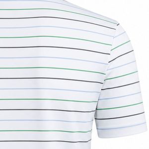 Camiseta Polo Sublimada a Rayas Blancas y Verdes para Hombre, Manga Corta, Estilo Atlético Moderno, Ropa Deportiva Cómoda para Golf - Product Image 6