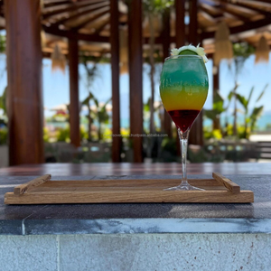 Plateau de service ovale en bois de chêne naturel fait main, luxueux et durable, avec assiette pour la cuisine, la salle à manger et la décoration de la maison - Product Image 2