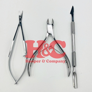 Hot Sale Nail Pusher <b>Manicure</b> Pedicure <b>Kit</b> with Stainless Steel Tools Straight Blade Nail Cutter & Nipper Customize Logo - Product Image 2