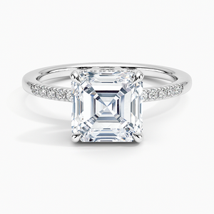 BOJ <b>Ring</b> 054 Asscher Cut 925 <b>Silver</b> Viviana One Quarter Coverage Moissanite <b>Ring</b> GRA Certified 2ct D Wedding Anniversary <b>Ring</b> - Product Image 1