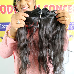 Aucun traitement chimique naturel génie trame faisceaux cheveux vierges brut ondulé couleur noire crépus temple indien cheveux humains - Product Image 1