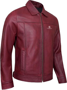 Veste en cuir véritable pour homme, style classique vintage, motard, hiver, décontractée, vêtement d'extérieur, qualité supérieure, vente en gros OEM 2026 - Product Image 6