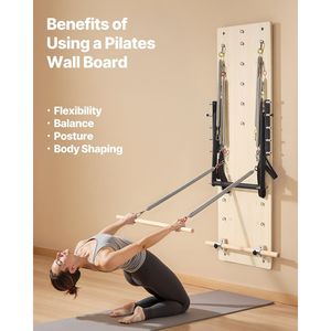 Macchina Pilates Reformer da Parete in Legno d'Acero con Molle di Resistenza per Attrezzature per Esercizi con Springboard e Fitness Yoga - Product Image 2
