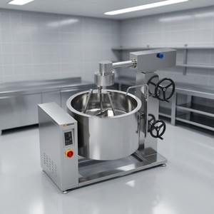 Olla de vapor encamisada con inducción y rotación Amicook 380V/440V, modelo Amicook con 3 cuchillas para freír pescado, estufa de gas moderna para pasta - Product Image 2