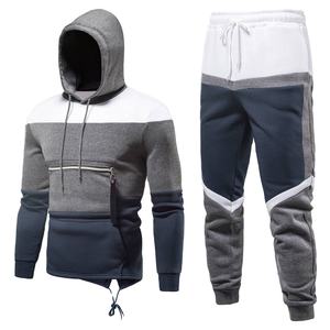 Producto de ropa deportiva caliente, chándal para hombre, Sudadera con capucha, conjunto de joggers, forro polar de algodón 100%, varios colores con logotipo personalizado - Product Image 1