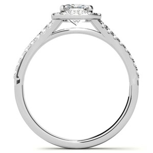 <b>Emerald</b> Cut 6x8mm Moissanite Solitaire <b>Ring</b> 925 Sterling <b>Silver</b> Gold Plated Prong Setting Luxury Engagement & Wedding <b>Ring</b> - Product Image 4