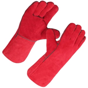 Top-Ranked Red Cowhide Split Leather Construction <b>Gloves</b> Reflective Safety Heavy Duty General Purpose Flexible Welding Work Hot - Product Image 1