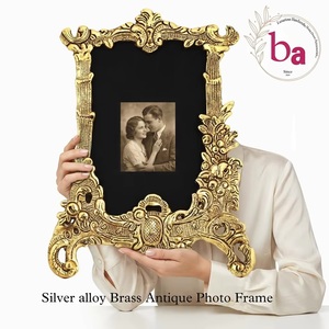 Ba Silver Alloy Brass Antique Rectangle Photo Frame Durable Home Decor - Product Image 6