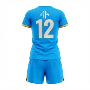Maillot de football pour femme à impression sublimée de haute qualité avec logo blanc, 100 % polyester, coupe classique, fermeture pull-over - Product Image 3