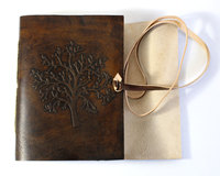 Hochwertiges Schwarzes Leder-Reisetagebuch, A5 Hardcover-Leder-Notizbuch für Sublimation, Blanko-Lederjournal