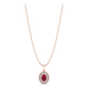 REYES New Arrival Oval Cut 0.75Ct Ruby Gemstone Pendant Necklace in 925 Sterling <b>Silver</b> GRA Certified Moissanite Jewelry - Product Image 6