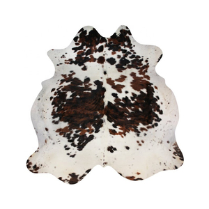 Alfombra de cuero vacuno con estampado animal, forma novedosa, estilo rústico, decoración para sala de estar, fácil de limpiar, pelo plano, cuero fino - Product Image 5