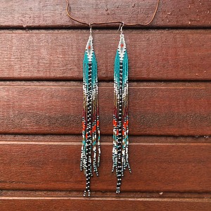 Exquisitos Pendientes Bohemios con Cuentas, Patrón Geométrico, Cuentas Coloridas, Pendientes Largos y Ligeros para Mujer, para Fiestas - Product Image 4