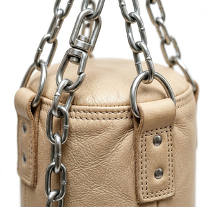 Saco de Boxeo de Cuero PU con Cadena de Acero para Colgar, Equipo de Entrenamiento Pesado para Gimnasio - Product Image 6