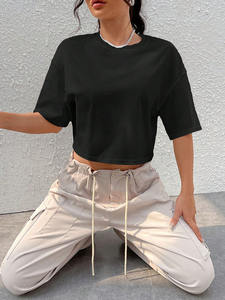 Camiseta Corta de Verano para Mujer, Talla Grande, de Alta Calidad, 100% Algodón, Transpirable, Hecha en Pakistán, Accesorios de Moda - Product Image 5