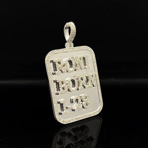 Pendentif personnalisé chrétien Hip Hop en alliage, avec diamants et CZ, motif Goutte de Glace, Icône Héritage Royal - Product Image 1