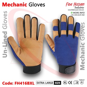 Guantes de cuero mecánicos de piel de cabra Premium de Pakistán Sin forro para una gran sensación y destreza Guante de trabajo de seguridad Guante de Trabajo - Product Image 2