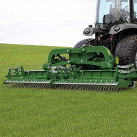 Scarificateur de gazon monté sur tracteur de 1,7 à 4,6 m avec 4 rangées de dents à ressort pour terrains de sport - Prix de dépôt