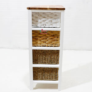 Meuble de rangement artisanal en rotin tressé et jacinthe d'eau, fabriqué à l'usine Artex Dong Thap, HG1052A-MC - Product Image 5