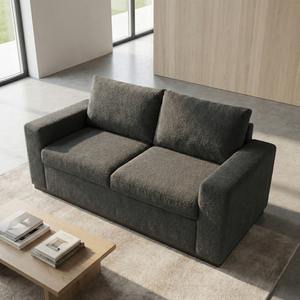 Ensemble de canapés doubles traditionnels rembourrés, canapé sectionnel avec coussins en mousse et revêtement en chenille pour villa, école, atelier, salon - Product Image 3