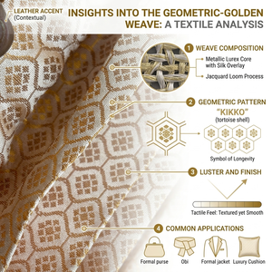 Premium Golden Brocade 100% Polyester Woven <b>Fabric</b> Elegant Patterns Anti-static Anti-odor OEM Wholesale for Girls Garment - Product Image 6
