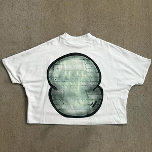 เสื้อยืดคอกลมทรงบ็อกซี่สไตล์วินเทจสตรีทแวร์ ผ้าหนา พิมพ์ลาย คอลเลคชั่นใหม่ เป็นมิตรต่อสิ่งแวดล้อม ระบายอากาศได้ดี สำหรับผู้ชาย - Product Image 6